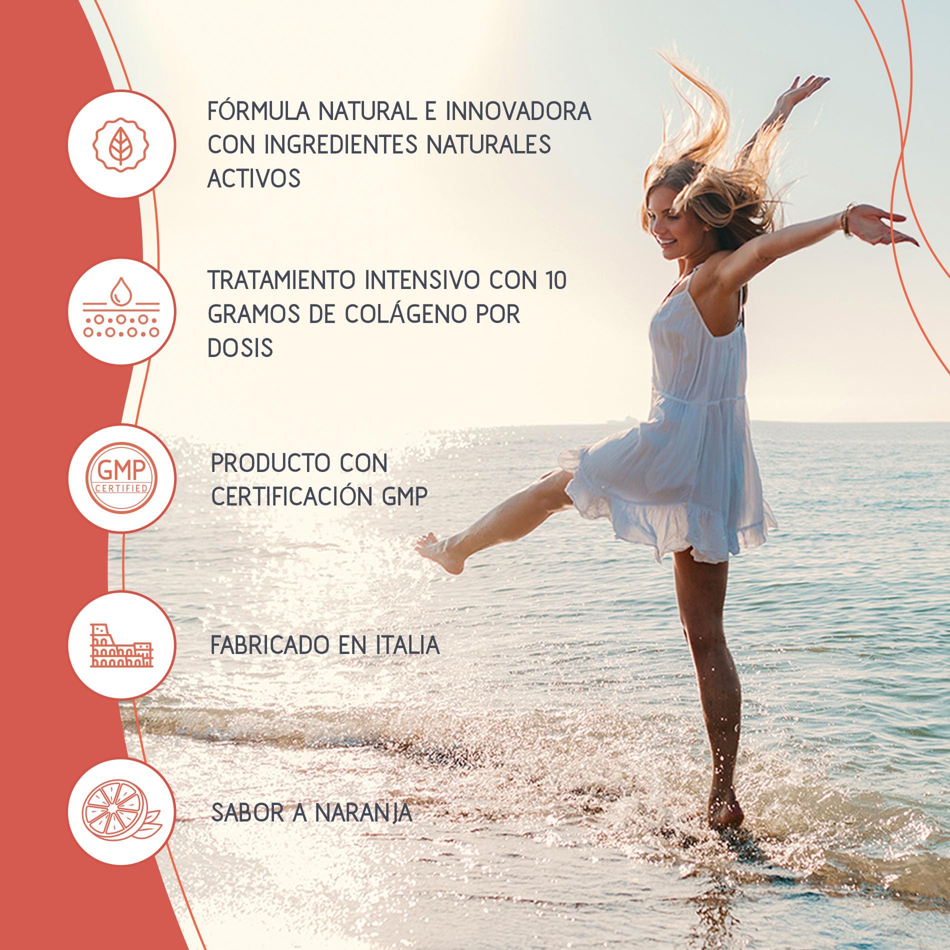 Colágeno Marino PRO 10 000 mg - tratamiento intensivo - 10 g de colágeno por dosis - a base de colágeno marino hidrolizado - con ácido hialurónico y vitaminas B6, C y E Optima Naturals