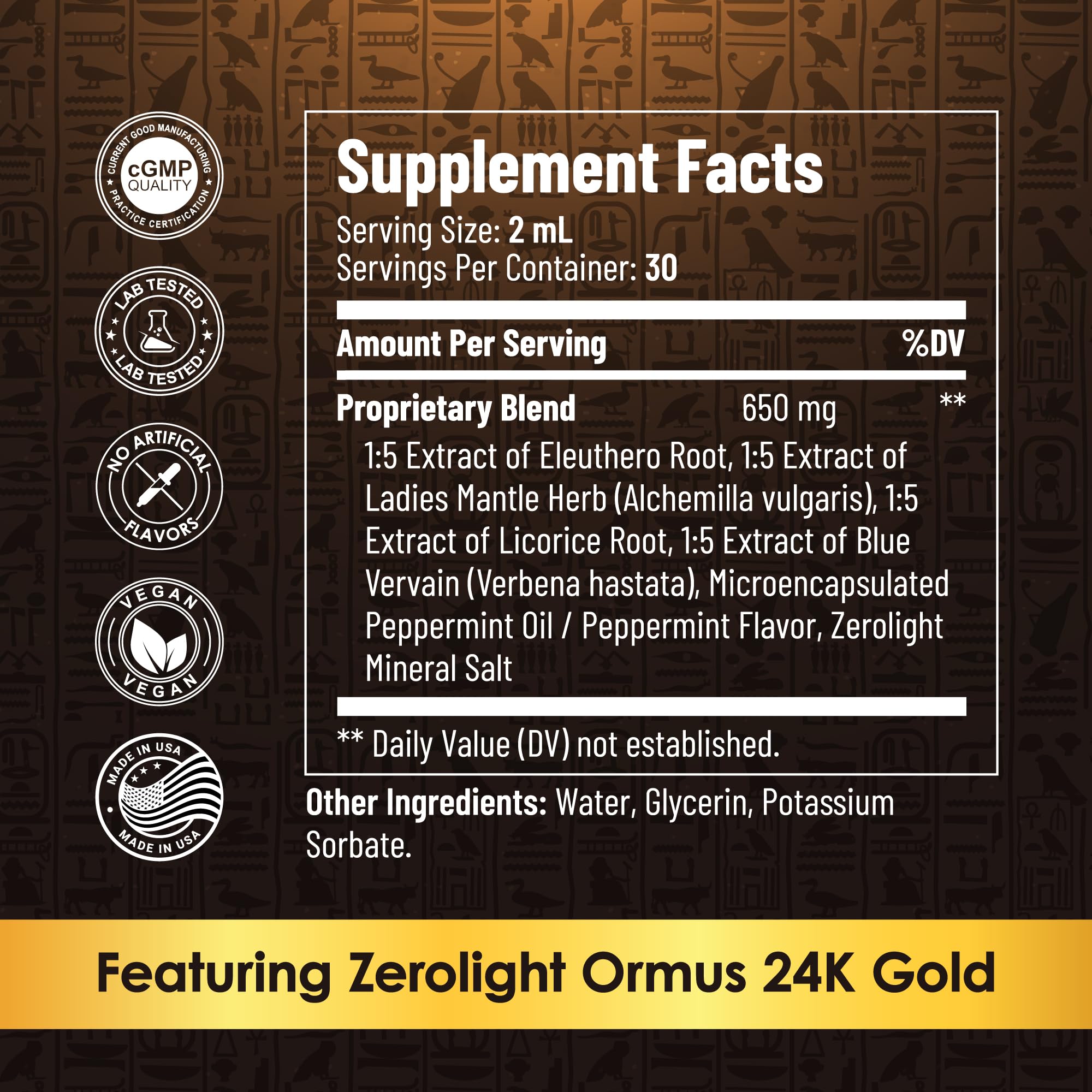 Pharaoh's Nectar XT 24K Monoatomic Gold Ormus Liquid — Amazon image 2