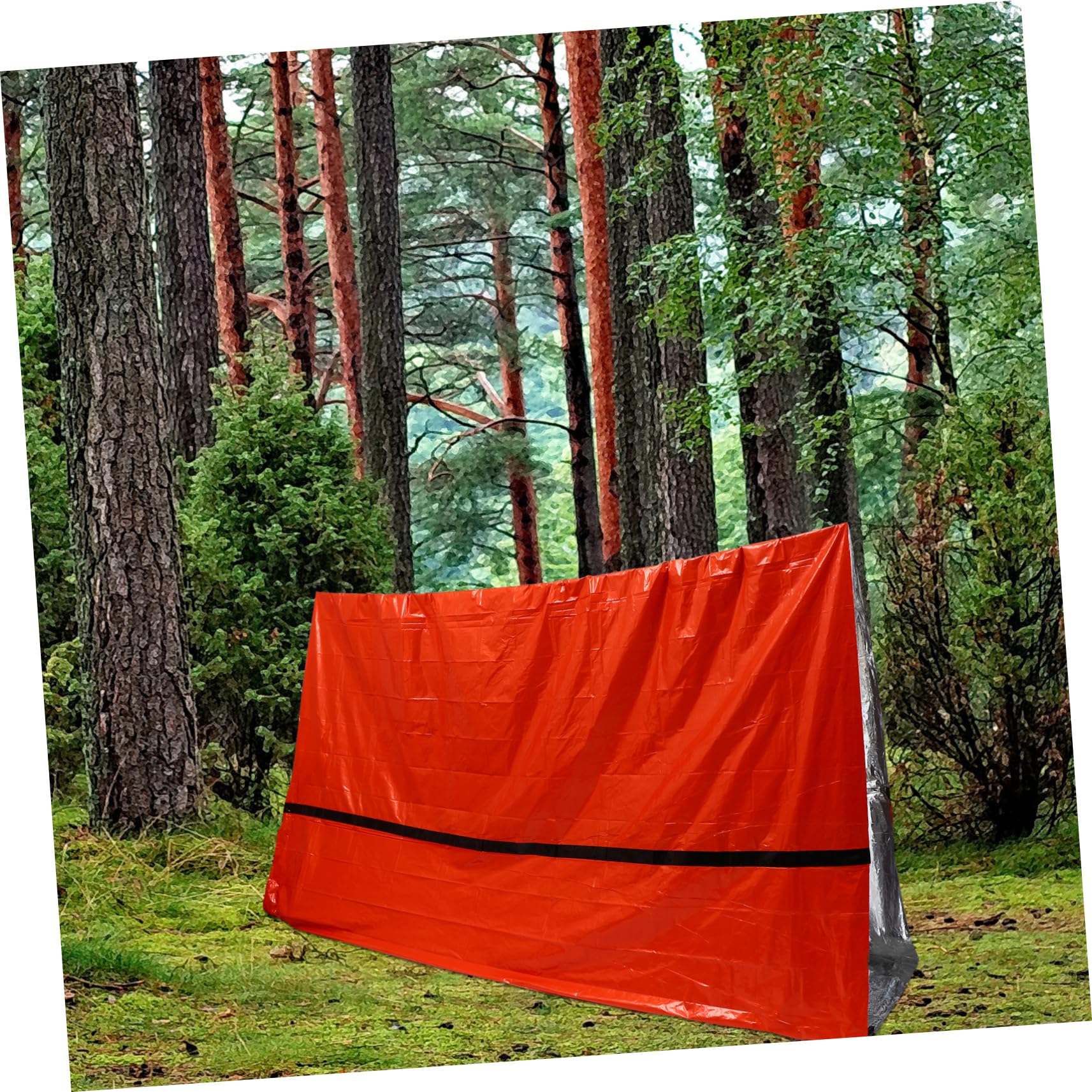 Toddmomy Notzelt Orange aus Pe für Outdoor und Hiking, Leicht