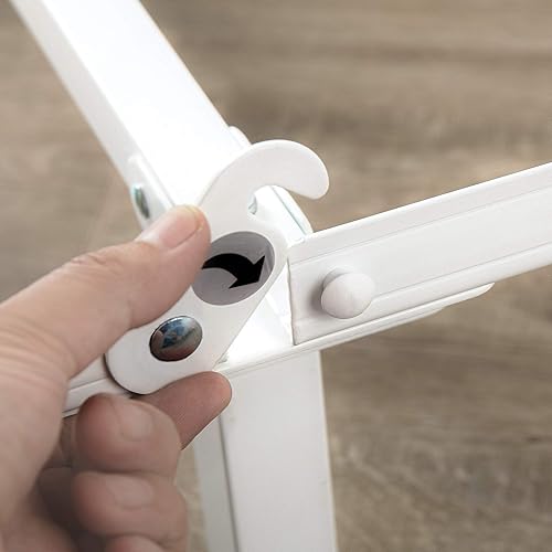 Miniatura 4 de Zinus Compack - Marco de cama de metal, base de cama de soporte de 7 pulgadas para somier y juego de colchón, color blanco, tamaño Queen