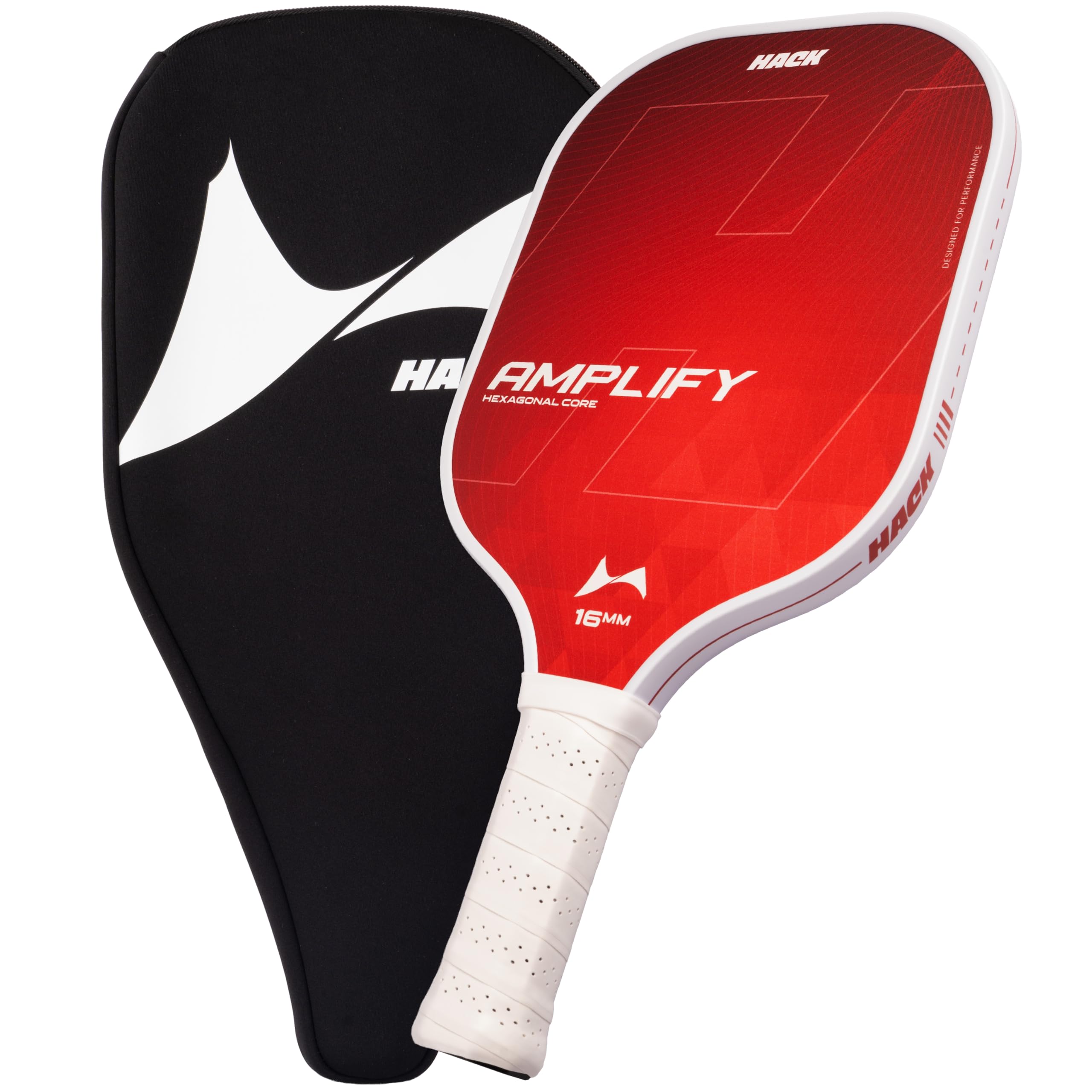 Hack Athletics Amplify Professional Pickleball Paddle for Men & Women –16mm Fiberglass Surface, Elongated Shape, Long Handle Power & Lively Pop, Includes Paddle Bag (Single Paddle)-image-32