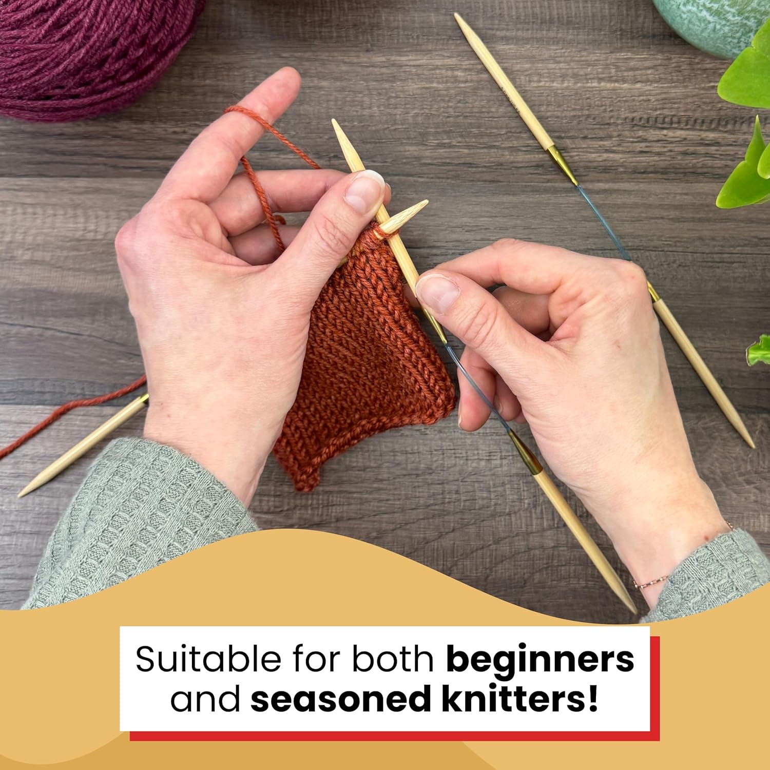 skacel by addi Flexiflips Double Pointed Knitting Needles, 9.5 Inch (24 cm) Bamboo Tips with Flexible Nylon Cord, 4.5 mm (US Size 7)