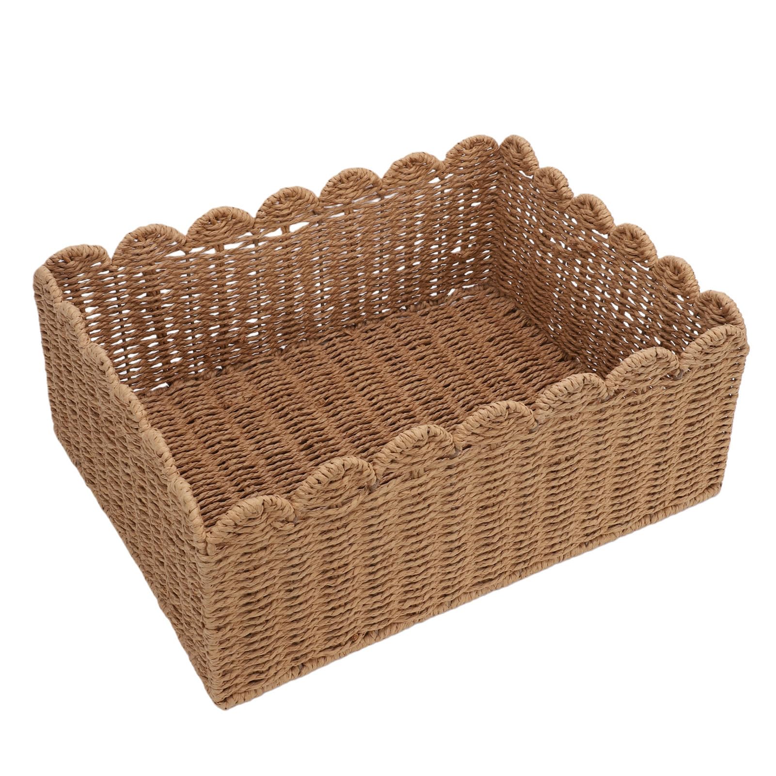 Luocute Cesta de Almacenamiento de Cuerda de Papel, Diseño de Boca Ancha de Gran Capacidad (Talla grande)