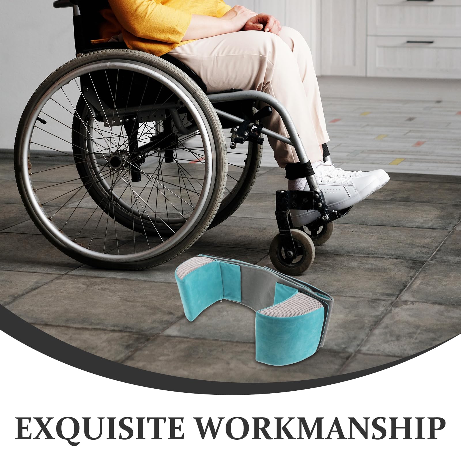 Cojín de Apoyo Lateral para Silla de Ruedas, Respaldo Lumbar | Antideslizante, Tela Esponja, Ajuste Flexible, Uso en Casa y Centros Médicos