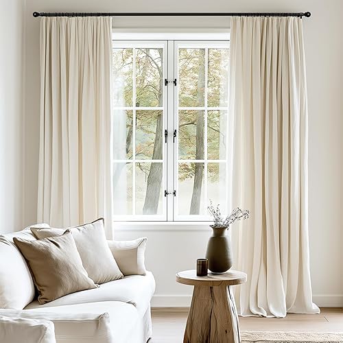 Miniatura 2 de Barras de cortina para ventanas de 66 a 120 pulgadas (5.5-10 pies), barras de cortina negras de 1 pulgada con remates de bola, barra de cortina