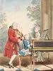 Doppelganger33 LTD Painting Portrait Classical Composer Mozart Piano Genius Canvas Art Print