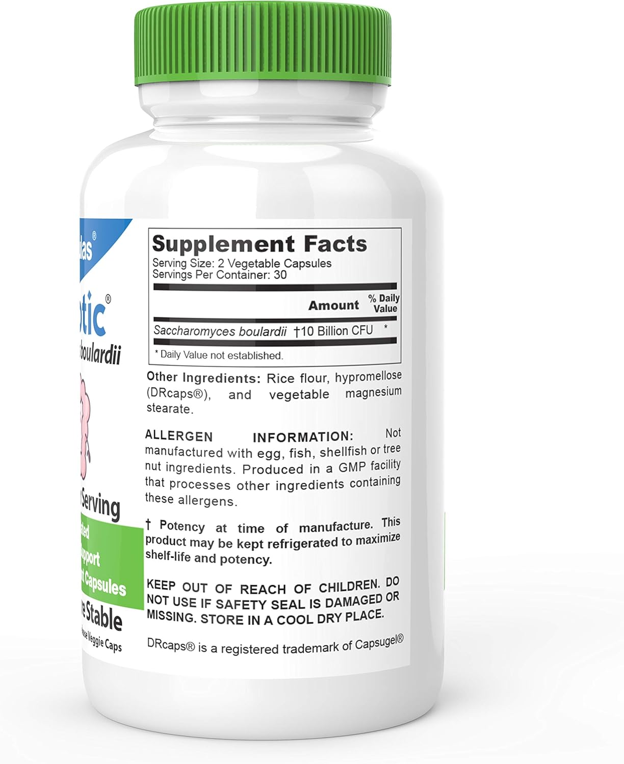 DrFormulas Saccharomyces Boulardii Probiotic 10 Billion CFUs | Nexabiotic S boulardii, Immune and Digestive Support Supplement, 60 Stomach Acid Resistant Probiotics Capsules - Image 2