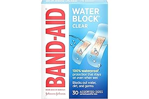 Band-Aid Brand Water Block Clear Bandages for Imperceptible Facial Treatment