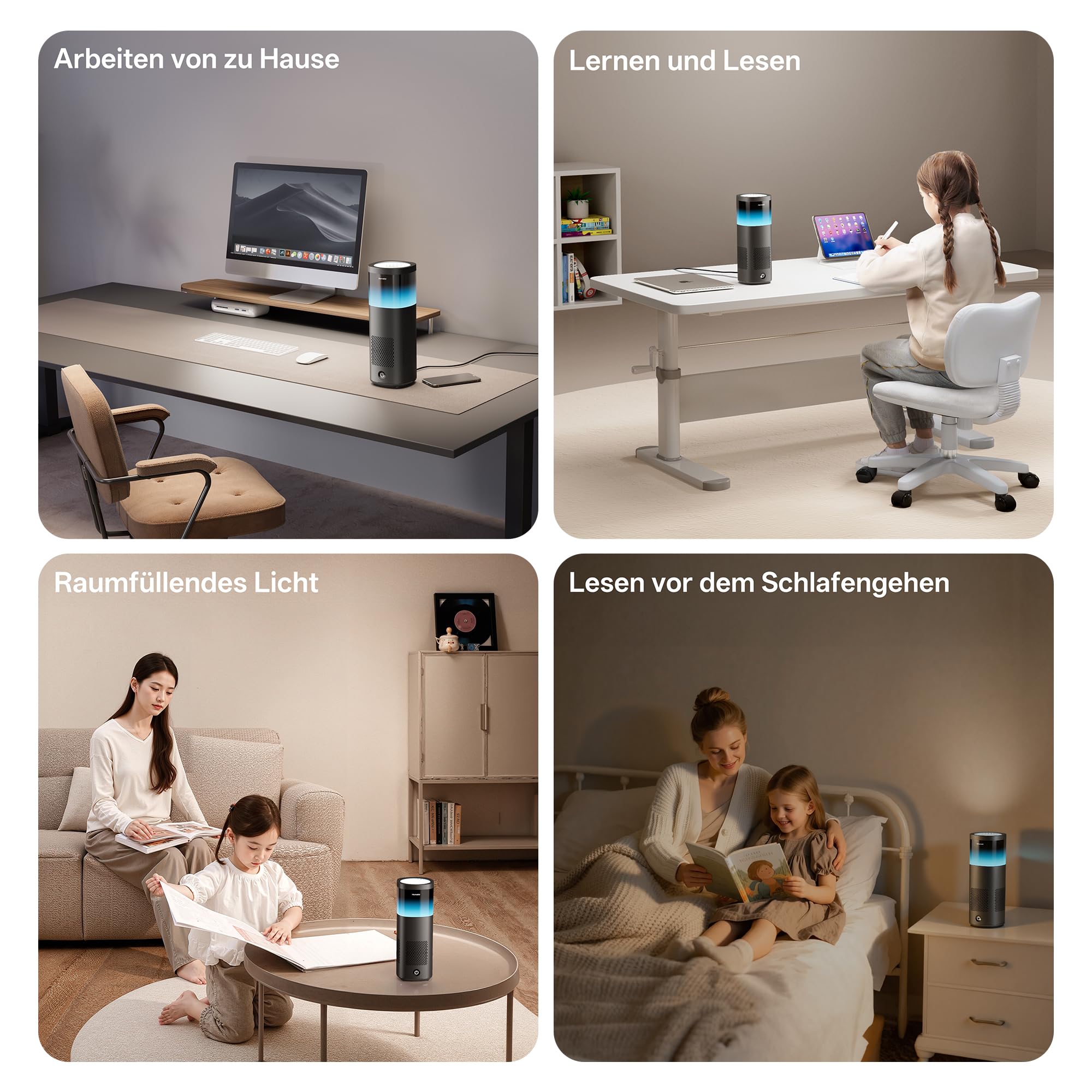 Homelist Schreibtischlampe LED, Tageslichtlampe 72W 6500LM, Indirekte Beleuchtung, Touch Dimmbar, CRI>98 Blendfrei, für Büro, Arbeitszimmer, Computerschreibtisch, Lesen & Zeichnen