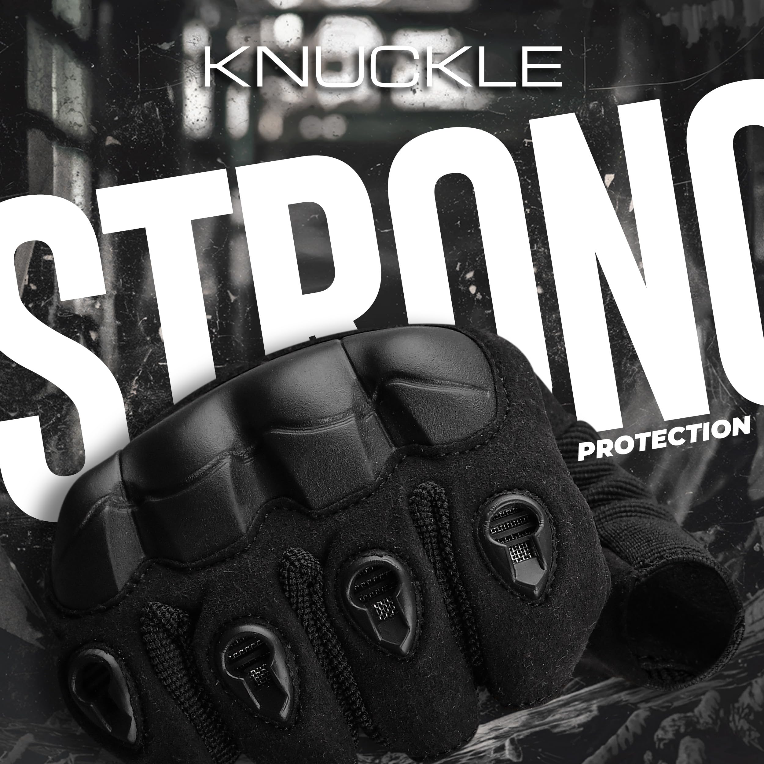 J.A.G. Half Finger Tactical Gloves for Men - Leather Hard Knuckle Sports Padded Gloves for Cycling, Hiking, Combat, Hunting, Glove.