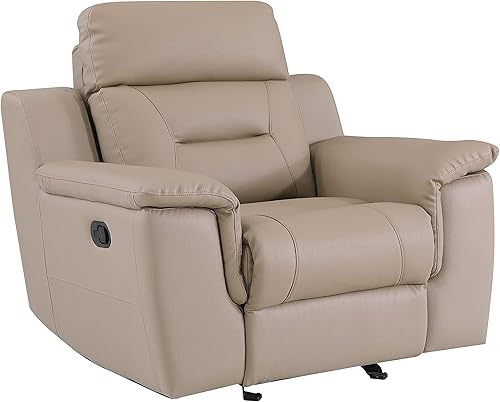 Miniatura 24 de Blackjack Furniture Walker Leather Match - Sofá biplaza tapizado reclinable para sala de estar, sofá, gris lava
