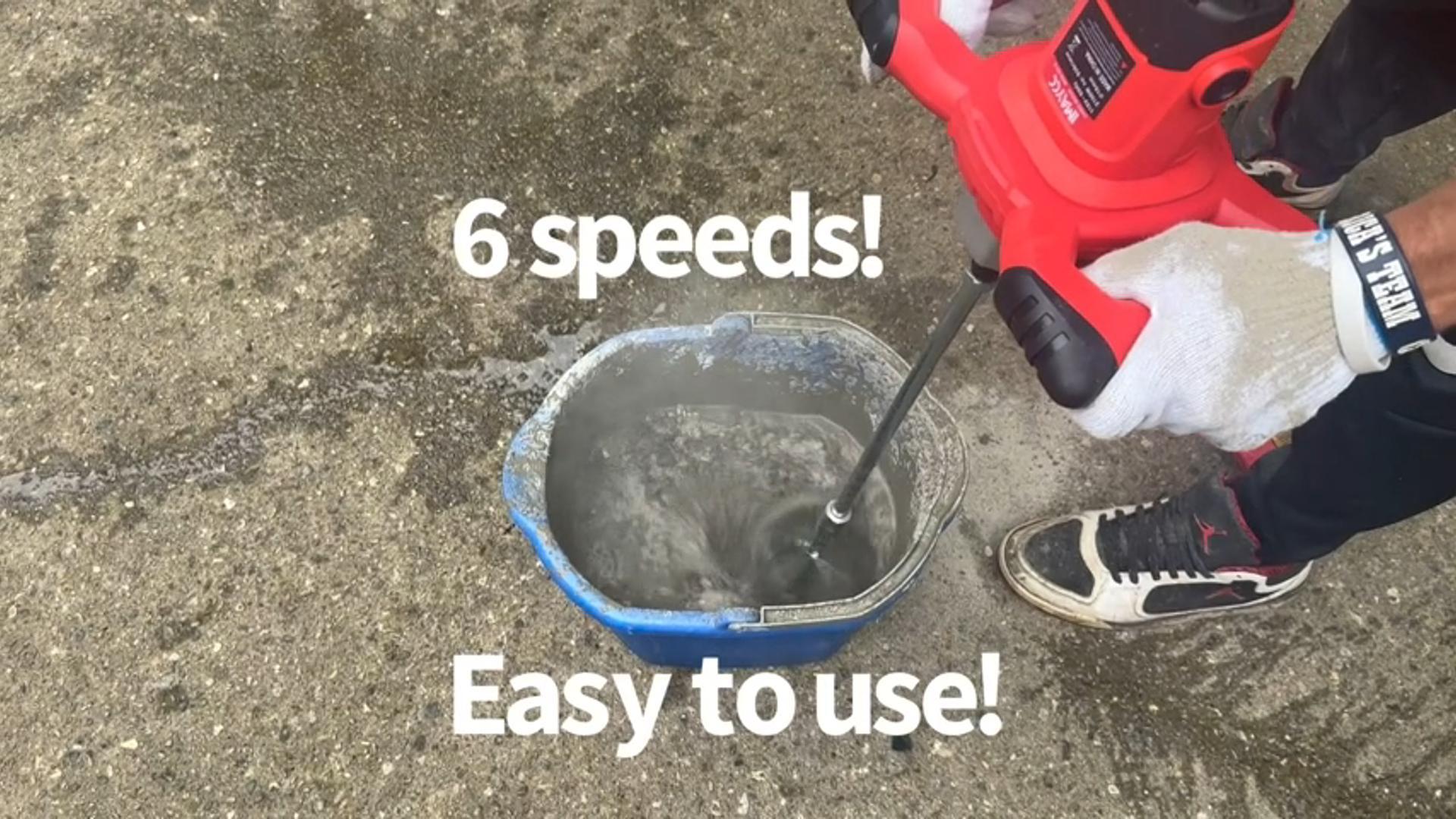 Miscelatore Malta Professionale 2100W - Agitatore Cemento Con 6 Velocità E Asta M14 - Foto 5