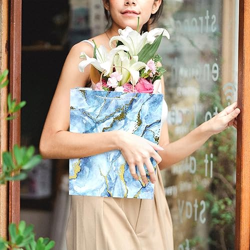 Miniatura 7 de Wpxmer Paquete de 12 bolsas de regalo con asas, bolsas de regalo grandes de mármol de color para baby shower, cumpleaños, recuerdos de fiesta y más,