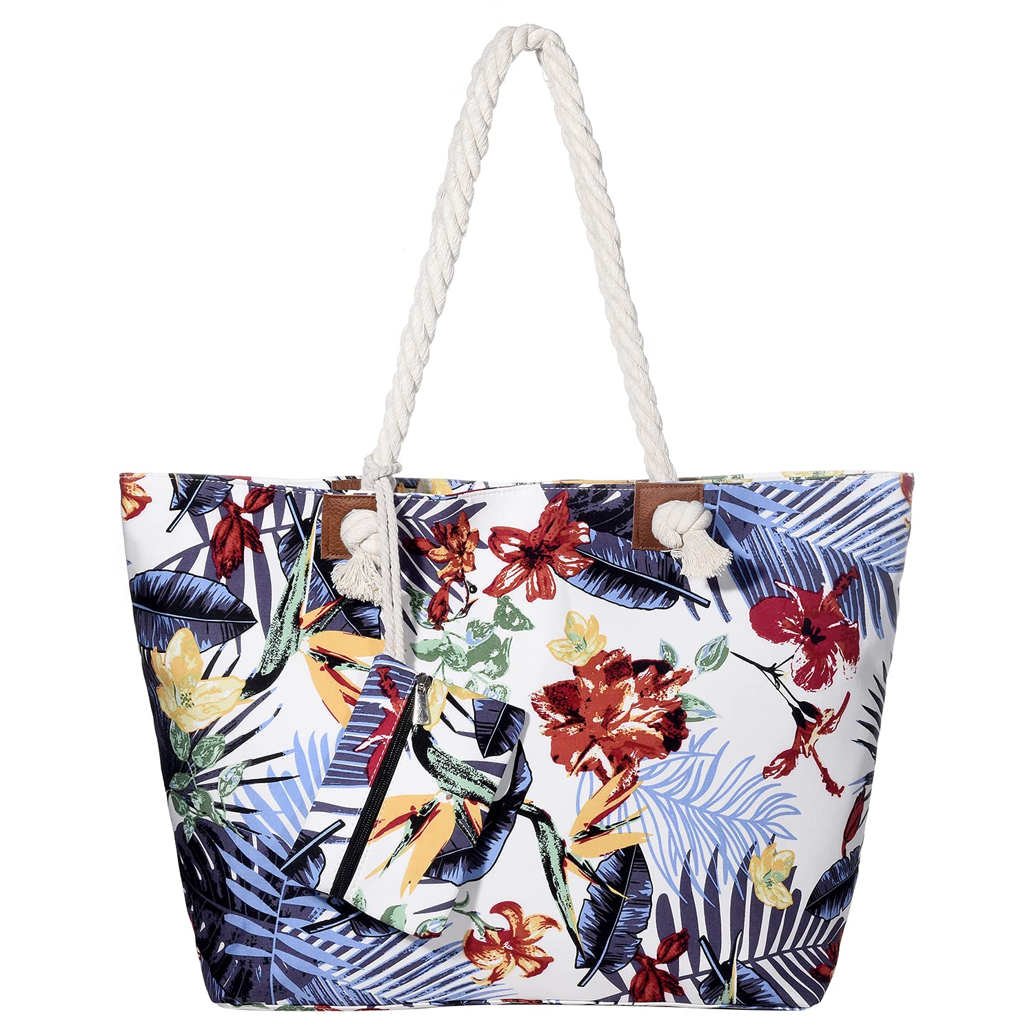 MASADA Badetasche XXL Familie Strandtasche Damen Beach bag groß mit Reißverschluss - Exotic Flair