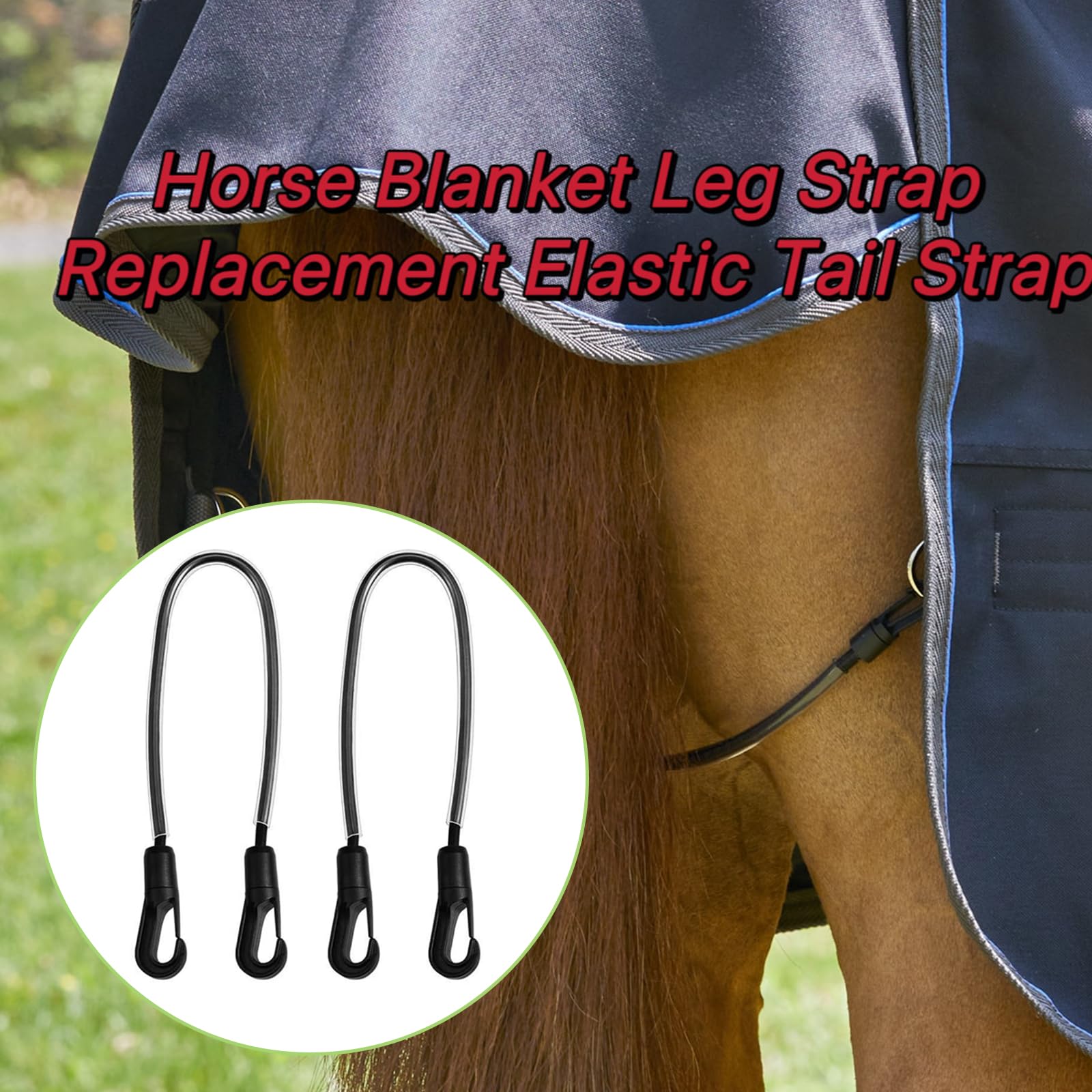 Sangles élastiques Noires 1 Pouce X 30 Pouces Pour Couverture De Cheval – Lot De Remplacement
