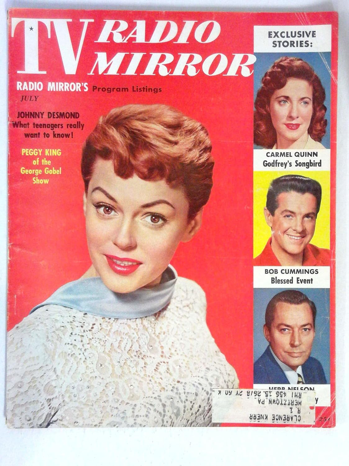 TV Radio Mirror July (1955)-Peggy King-Carmel Quinn-Bob Cummings