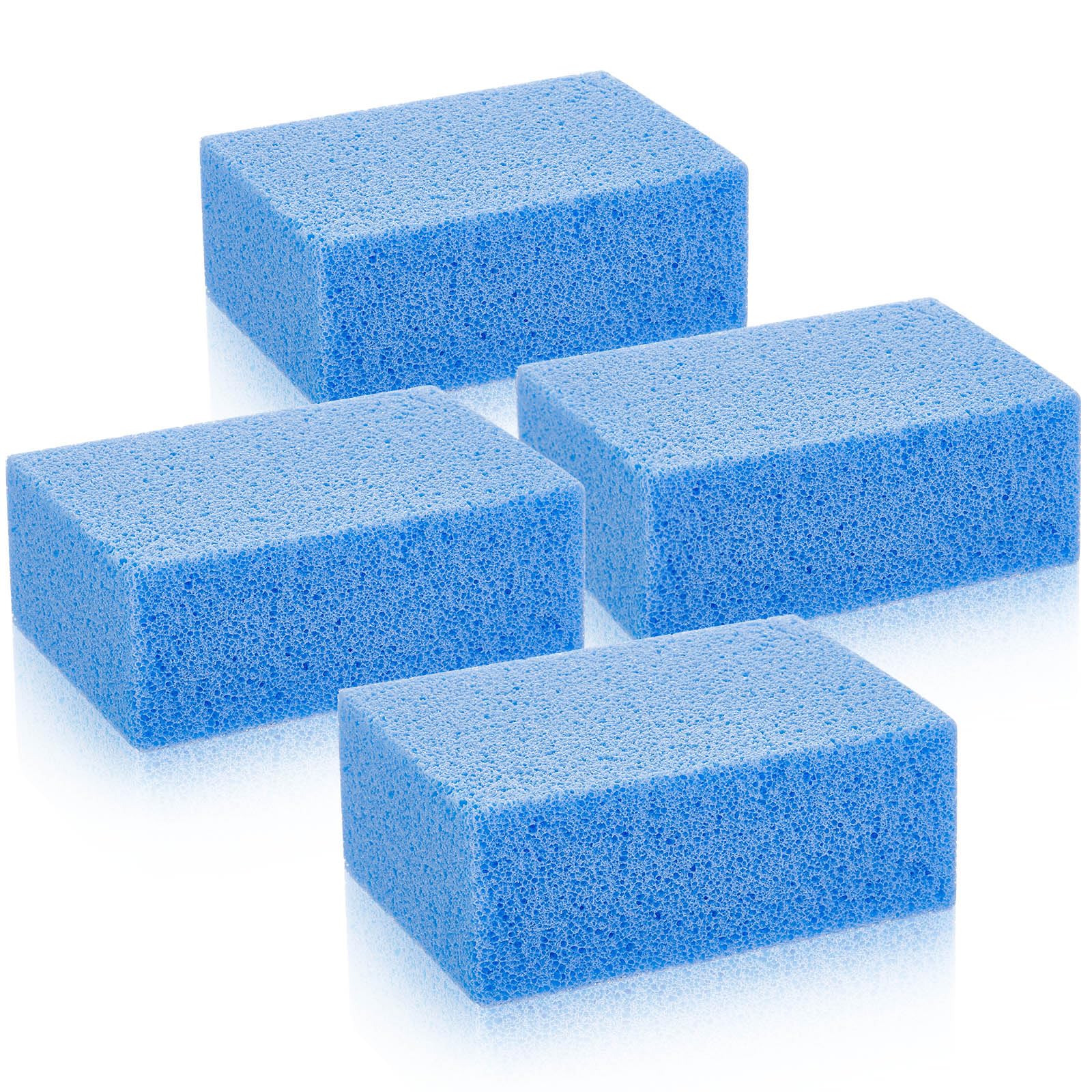 Yinder 4 Pcs Pools Pumice Stone for Cleaning Calcium Remover for Pool Tile 3.94 x 2.76 x 1.57 Inch Pool Tile Cleaner to Remove Rust Stains from Swimming Pool Spa Tile (Blue)-image-11