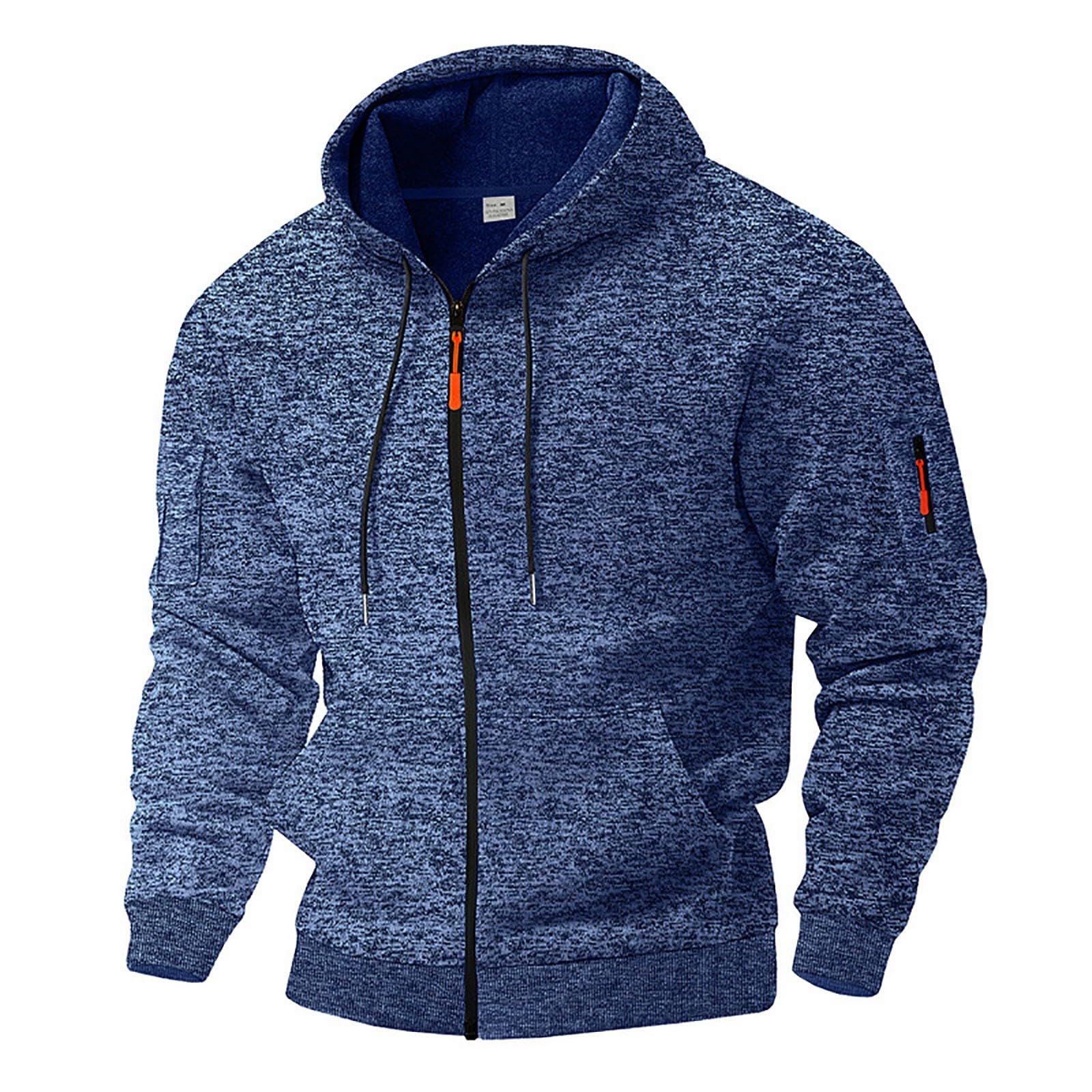 Generisch Jacke Damen üBergangsjacke Schweres, gepolstertes -Sweatshirt für Herren mit Kation-Arbeitskleidung, Tasche, Kapuzenreißverschluss, Trendsport-Sweatshirt