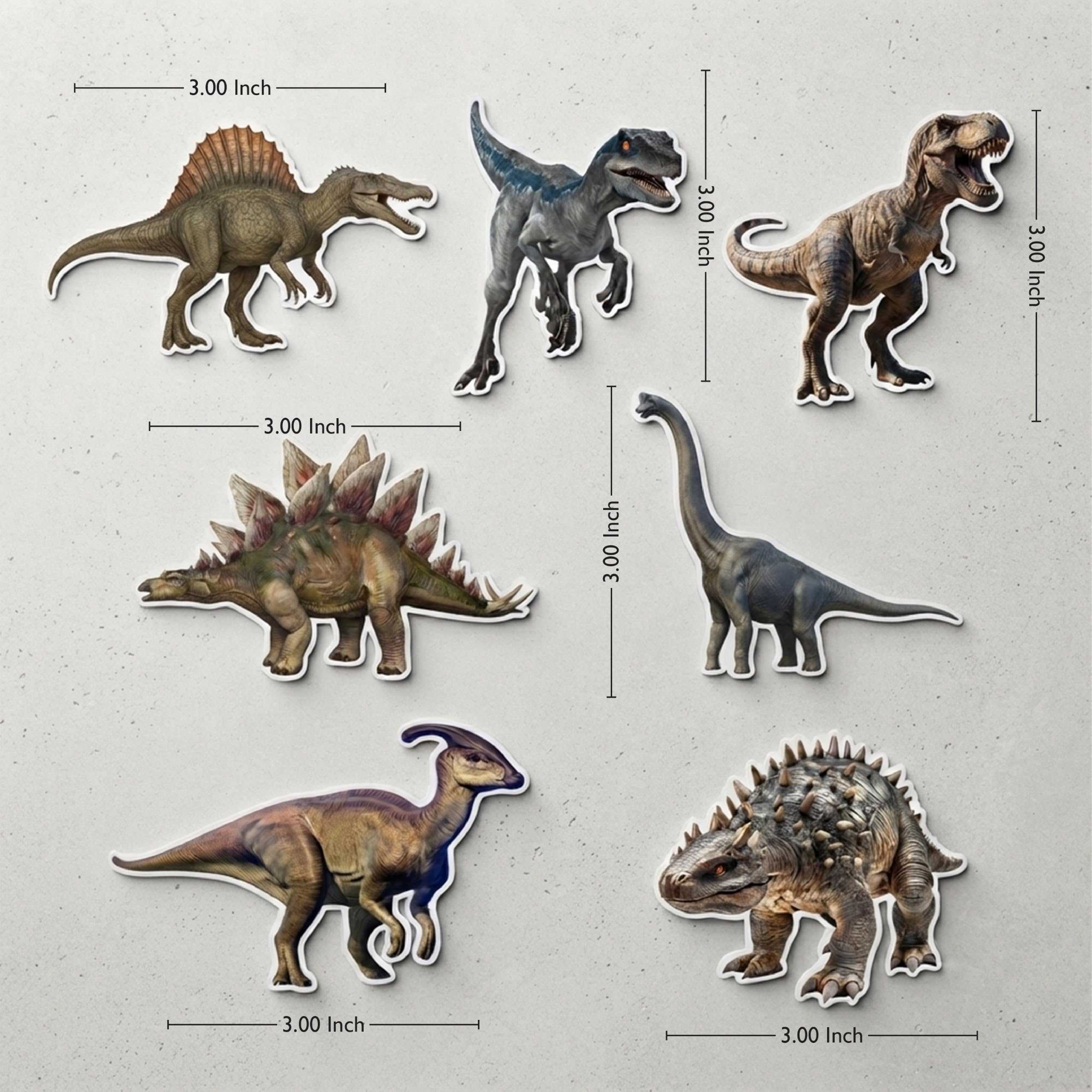Buy Todfod Dinosaur Fridge Magnet Set of 7 | T-Rex Velociraptor