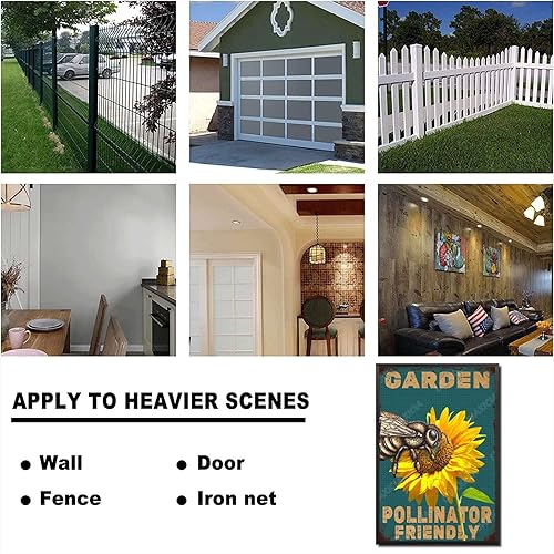 Vista 131 de LIUAXICIA Letreros de metal divertidos para jardín, letreros de metal con diseño de colibrí, para garaje, hogar, cafetería, bar, granja, pared