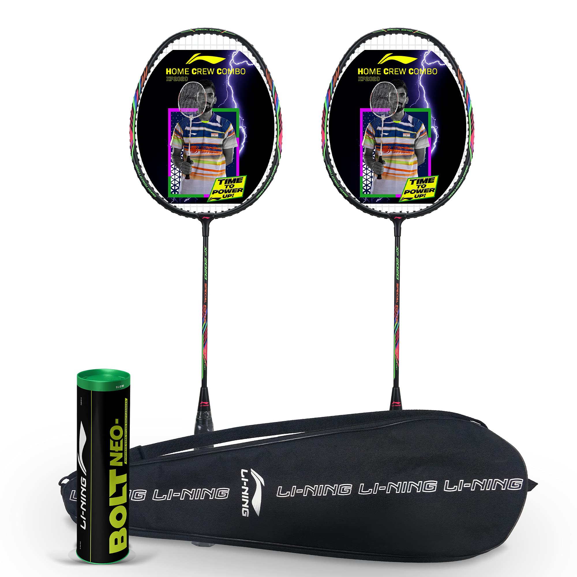 Buy Li-Ning Home Crew Combo (2 x Li-Ning Rackets & 6 x Nylon ...