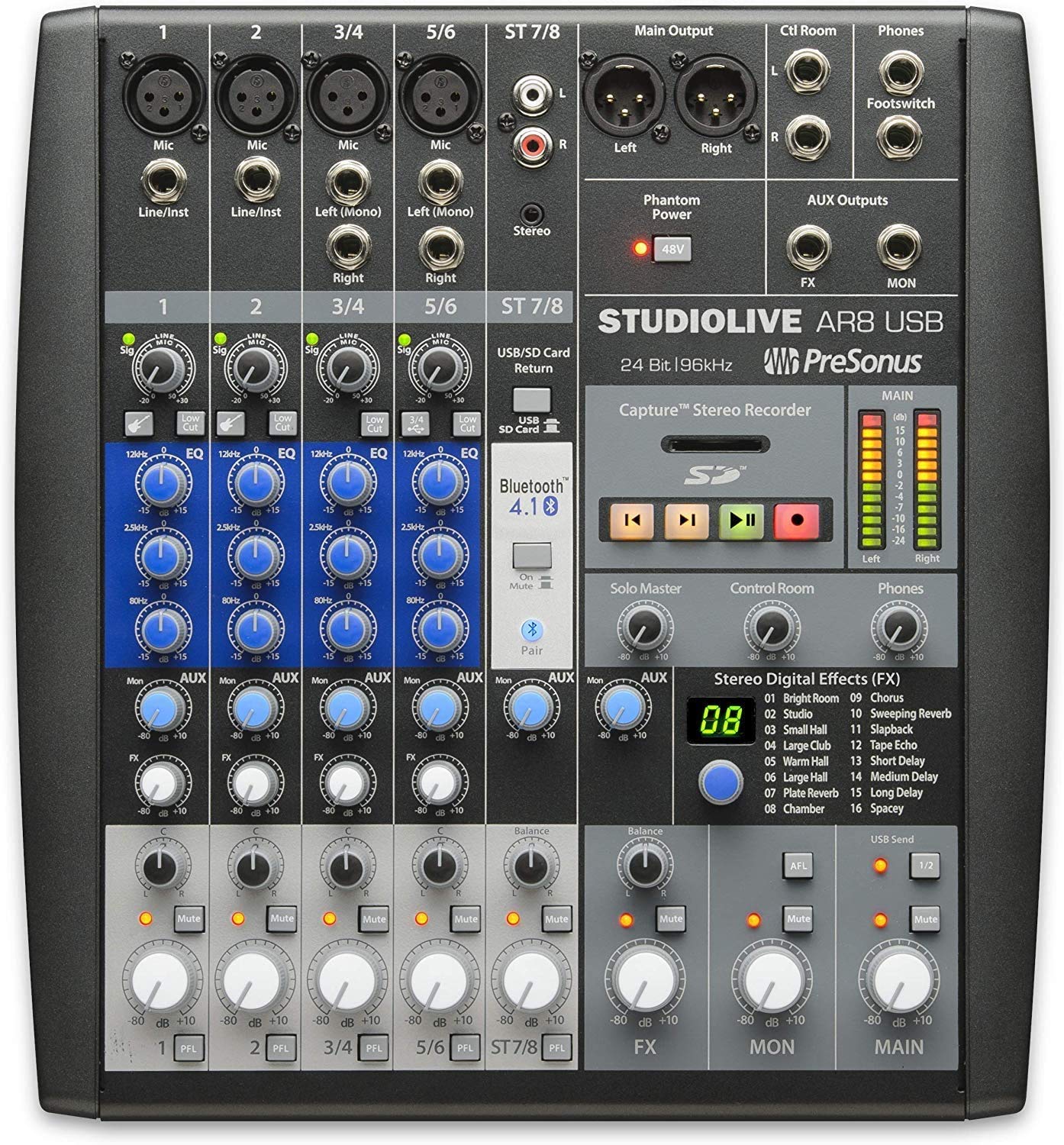 DJ機材 PreSonus STUDIOLIVE AR8 USB Amazon.co.jp: PreSonus StudioLive AR8 USBミキサーとオーディオ