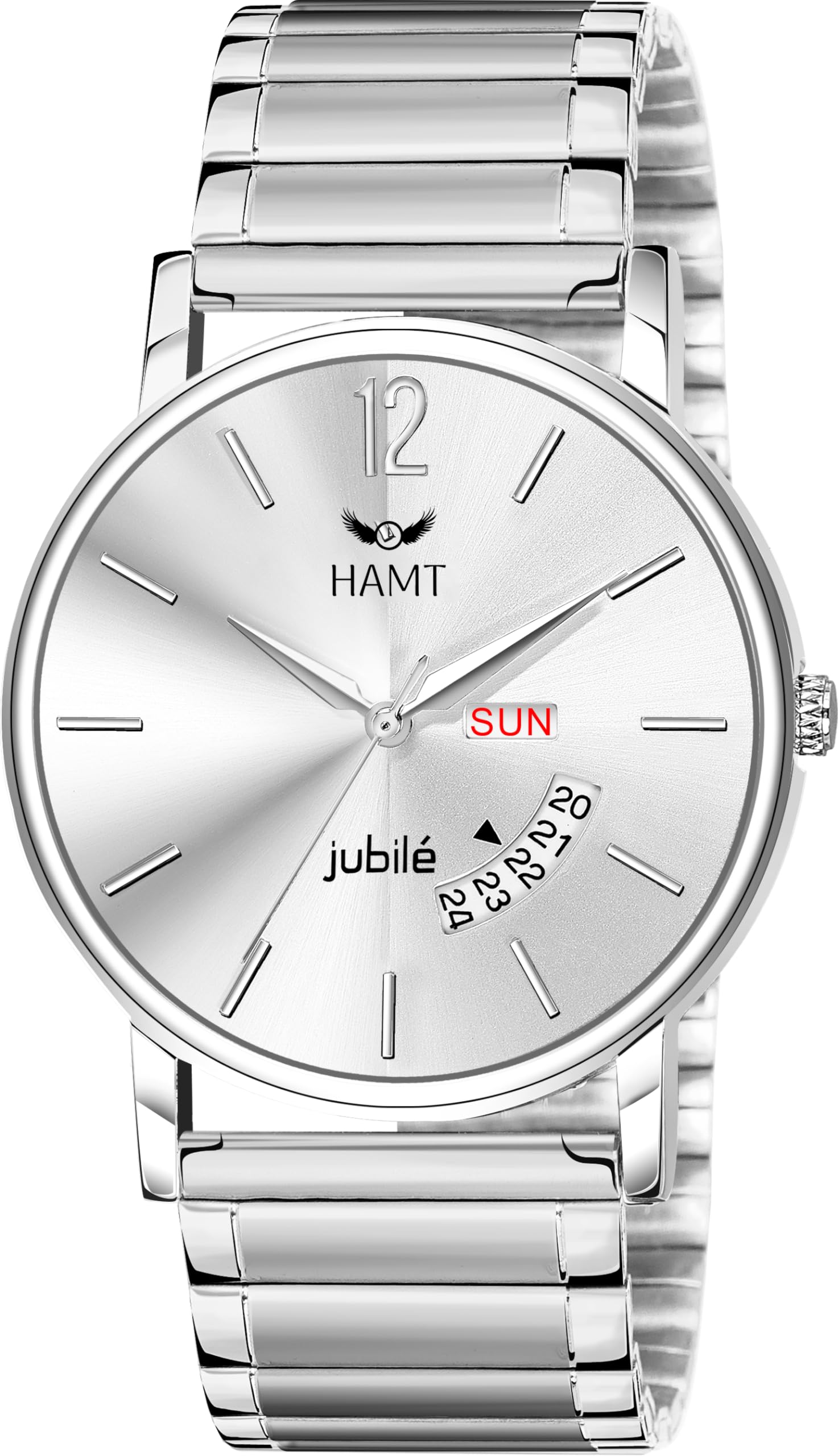 hamt JUBILE Series Day and Date Display Analog Watch - for Men HT-GR412-SLV-CH (B0C1ZSKP19) Amazon Price History, Amazon Price Tracker