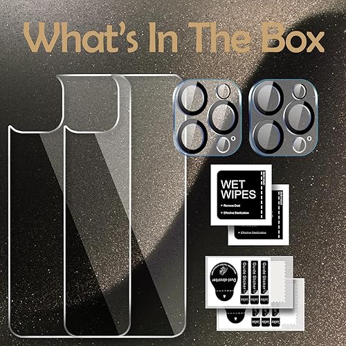 Miniatura 7 de Protector de cristal trasero para iPhone 15 Pro Max y protector de lente de cámara 2 + 2 paquetes, iPhone 15 Pro Max, protector de pantalla trasera