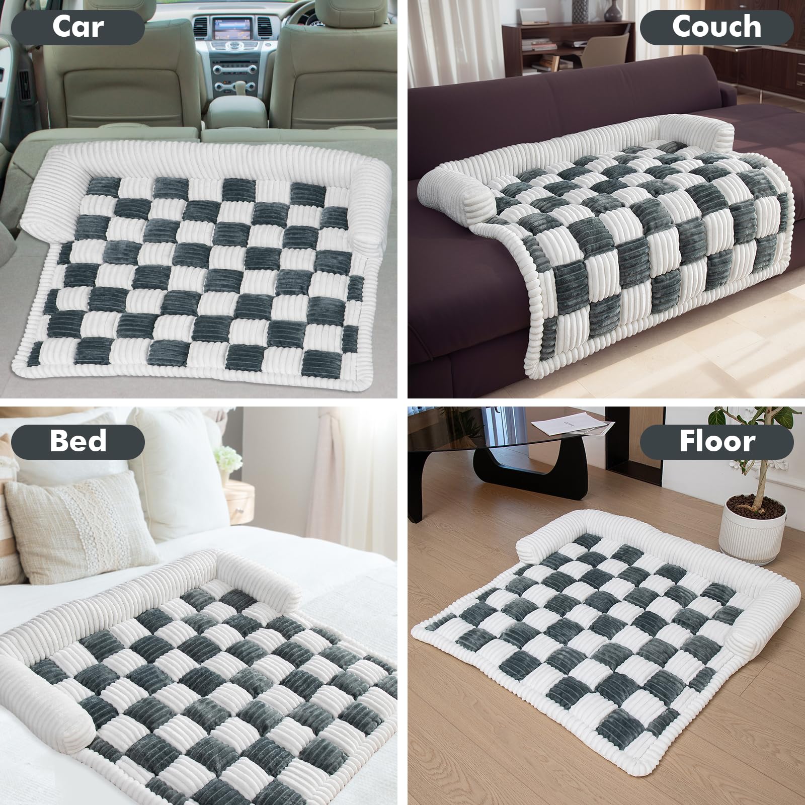 Topchances Housse de lit pour chien et chat – Housse de canapé pour animaux de compagnie – Tapis de protection de meubles pour animaux de compagnie – Gris bleu, 75 x 75 cm