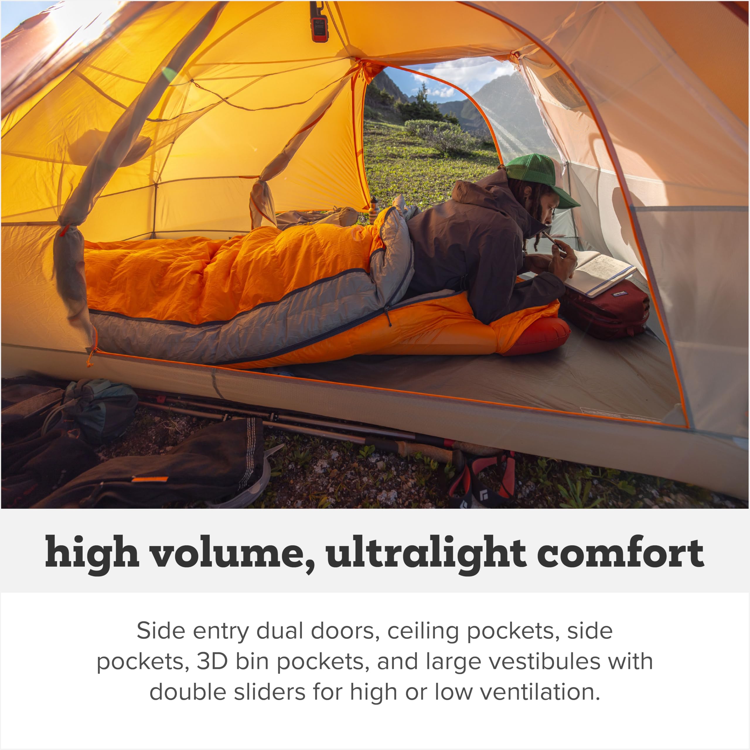Big Agnes Copper Spur UL - Backpacking Tent | Ultralight 3-season waterproof tent with high-volume design, dual vestibules and DAC anodized poles