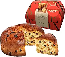 OFNER - Panetone genovês premium de frutas cristalizadas - Receita tradicional italiana, bolo de Natal macio e úmido, presentes de Natal para mamãe e papai - Bolos de férias, pães italianos doces