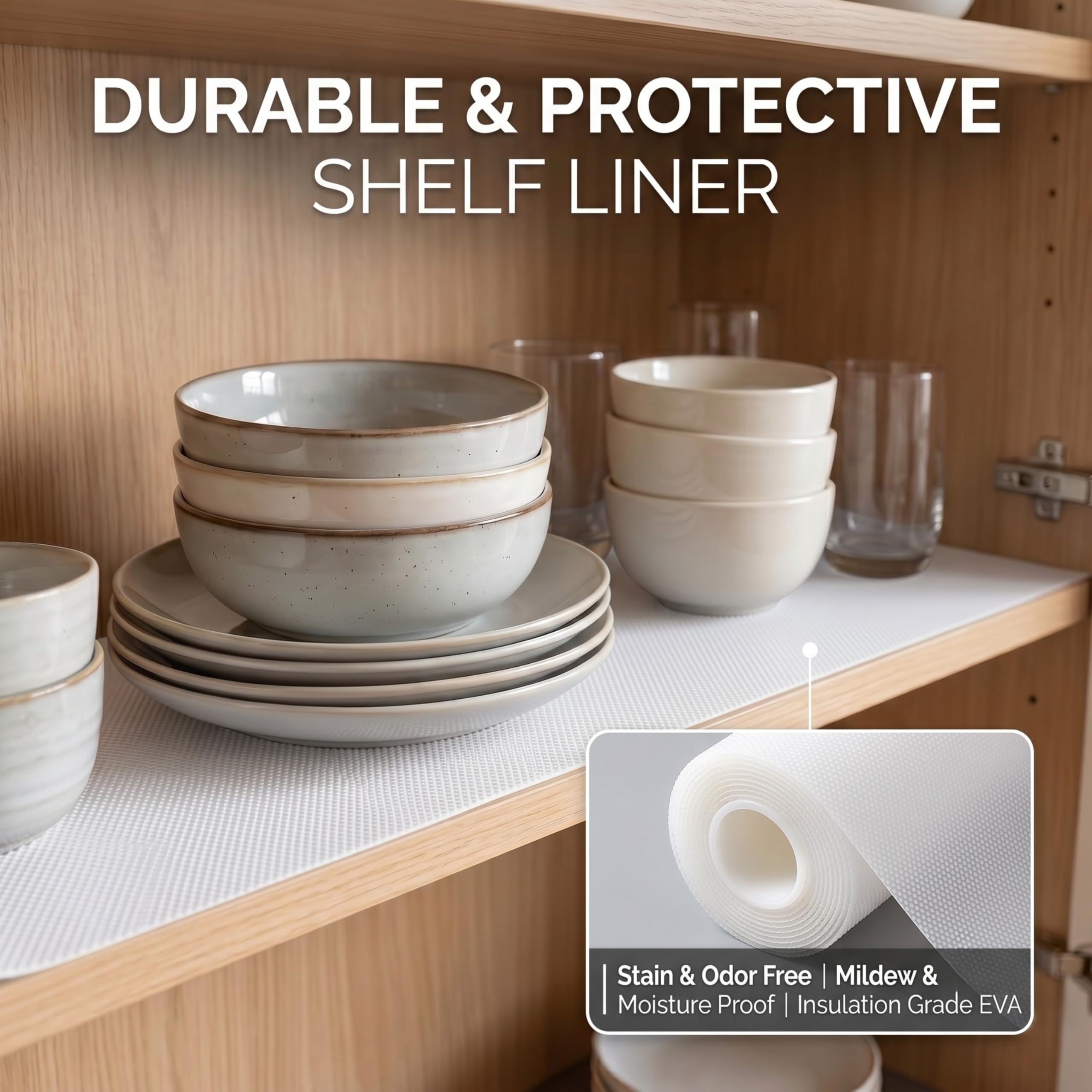 EASYHOME Anti-Slip Mat - Waterproof Shelf Liner -2