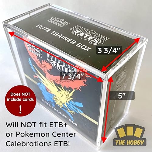 Miniatura 4 de The Hobby Lair Funda acrílica de lujo compatible con cajas de entrenamiento Pokemon Elite  Carga superior magnética fácil  Protección gruesa de