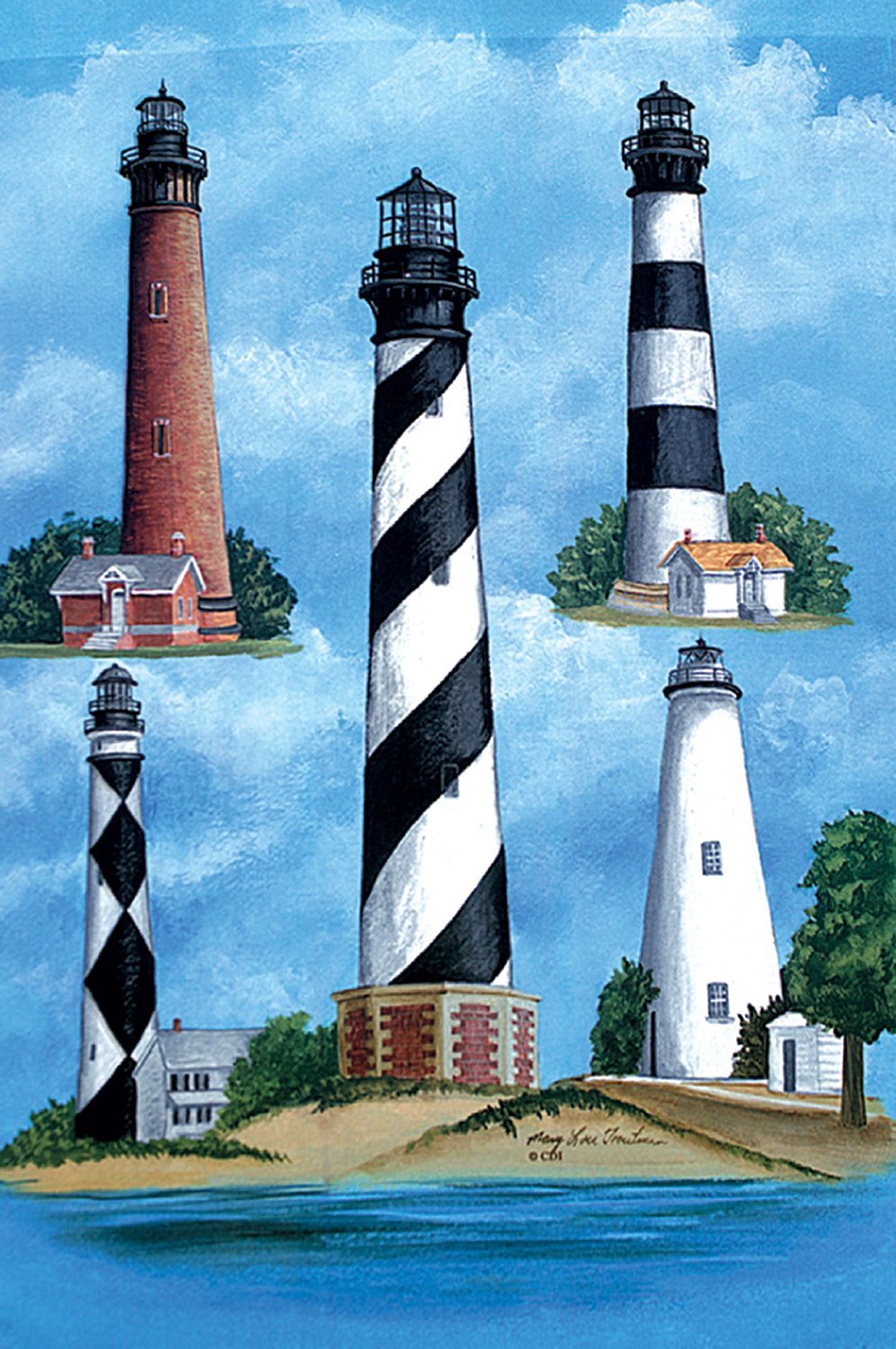 COCOBEOuter Banks Lighthouse Hatteras Beach Garden Flag
