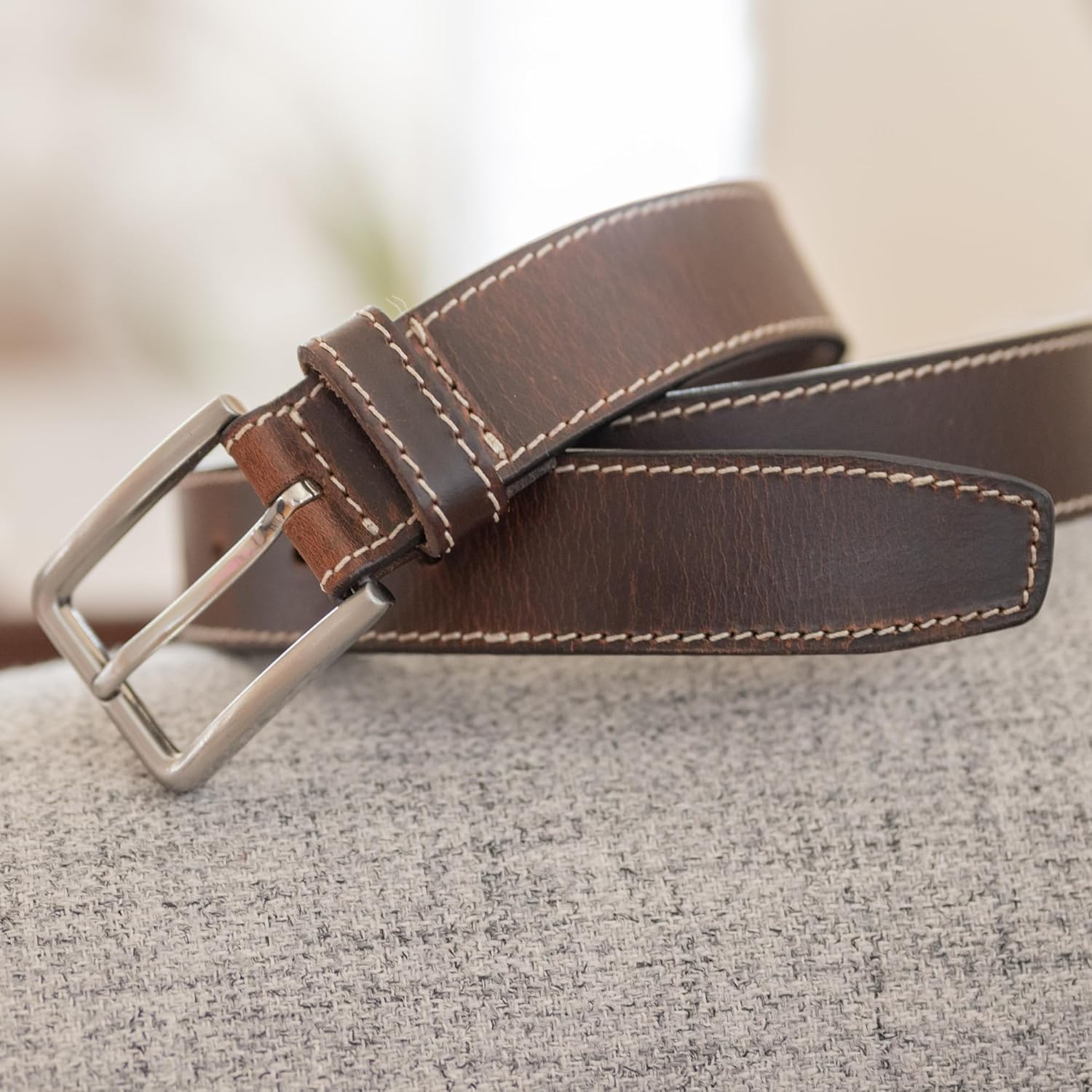 Slick City Belt - Genuine Full Grain Leather with Nickel Free Buckle - Image 2