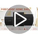 1.2 Cu ft Fireproof Safe Box for Home Use, Fire Safe with Fireproof Document Bag, Digital Security Safe with Combination Lock, Home Safes Fireproof Waterproof for Money Jewelry Medicine Documents