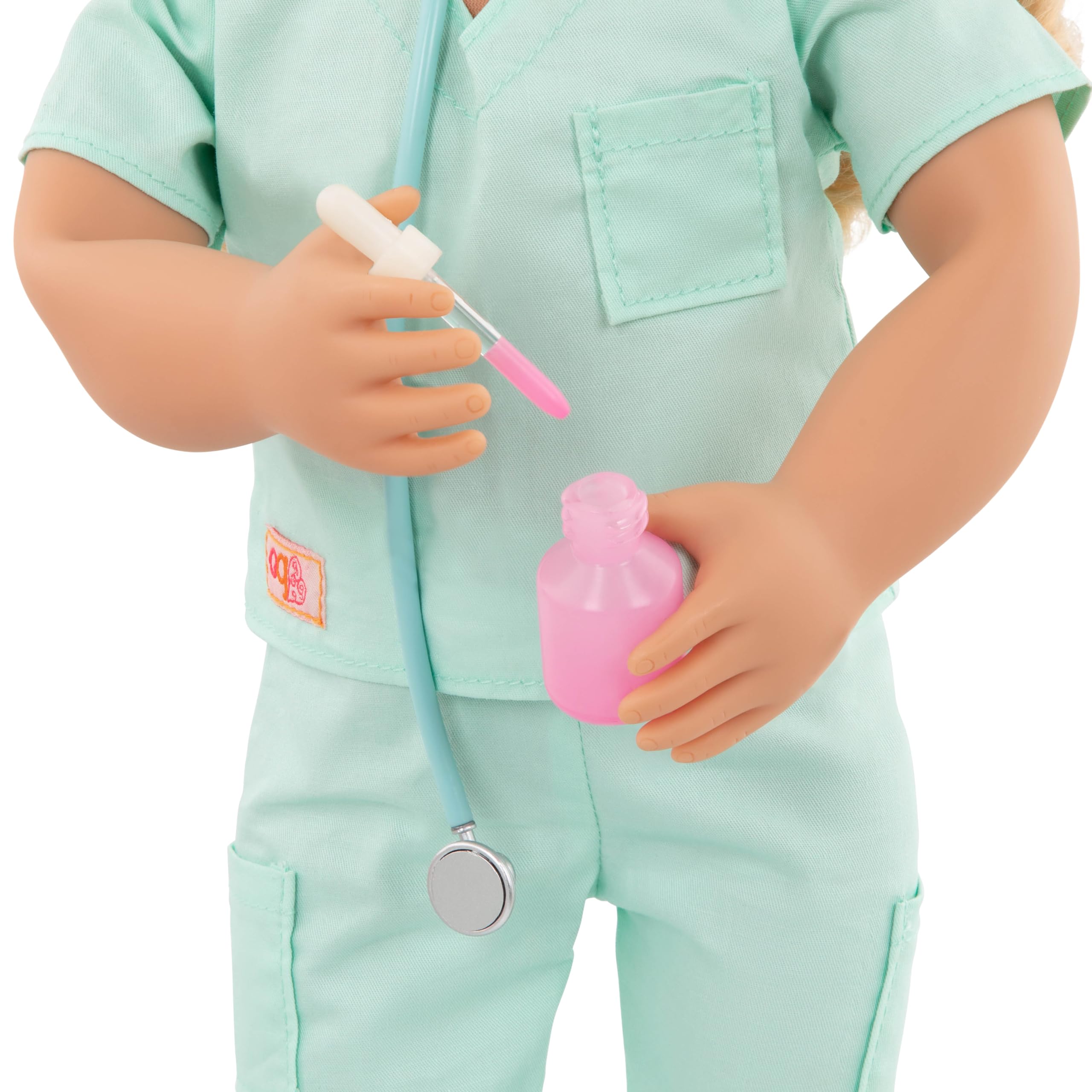 Our Generation - Gute Besserung Bett - Puppen-Krankenhausbett - Arzt-Set - Krankenhauskittel, Stethoskop, Arztkoffer - 46 cm Puppe Zubehör - Spielzeug für Kinder ab 3 Jahren