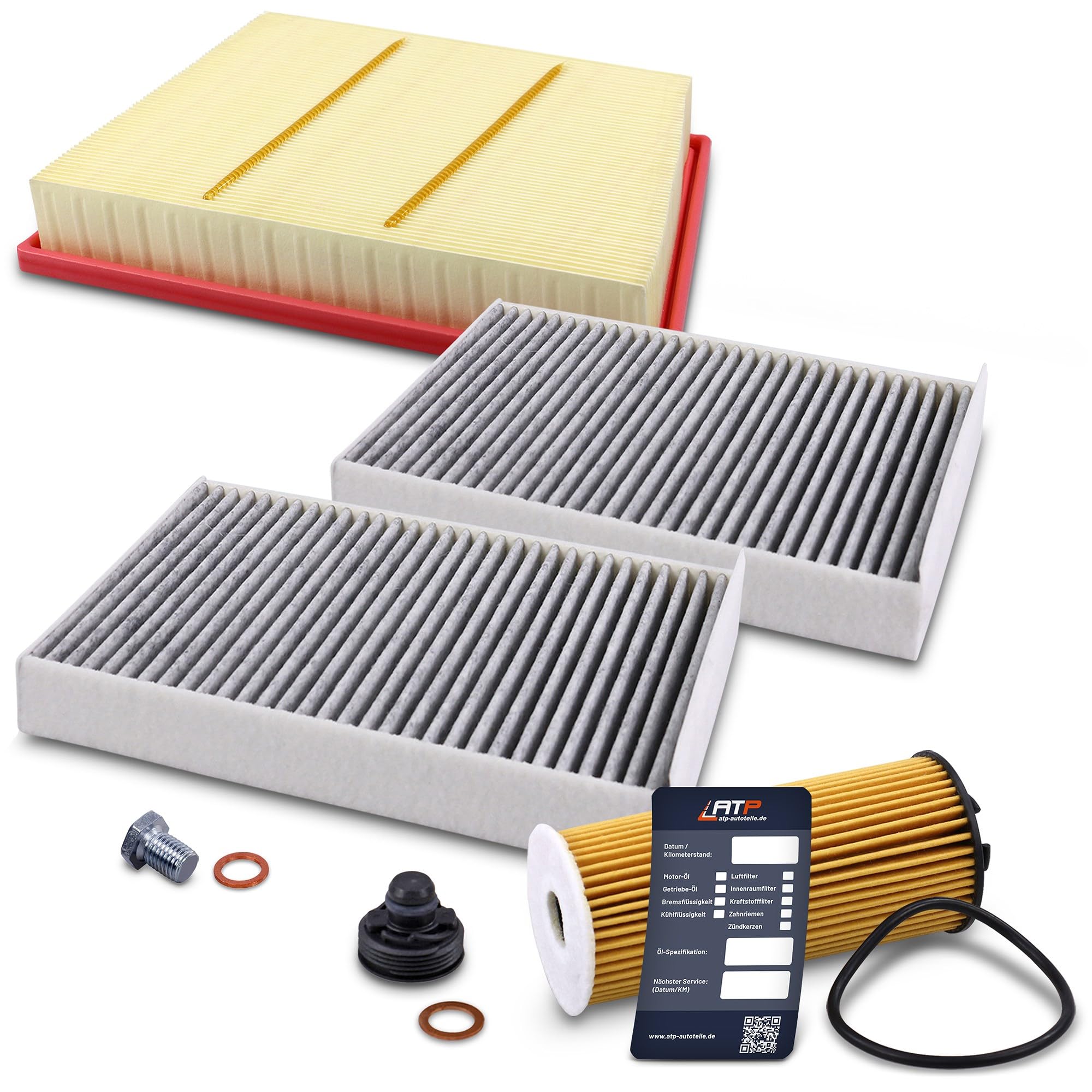 BESTPRICE Pacchetto ispezione 1x filtro olio, 1x set filtro aria cabina, 1x filtro aria Compatibile con BMW X1 (F48), Serie 2 (F46)(F45 (F44) Serie 1 (F40), X2 (F39), MINI (F56)(F54)(F57)(F55)(F60)
