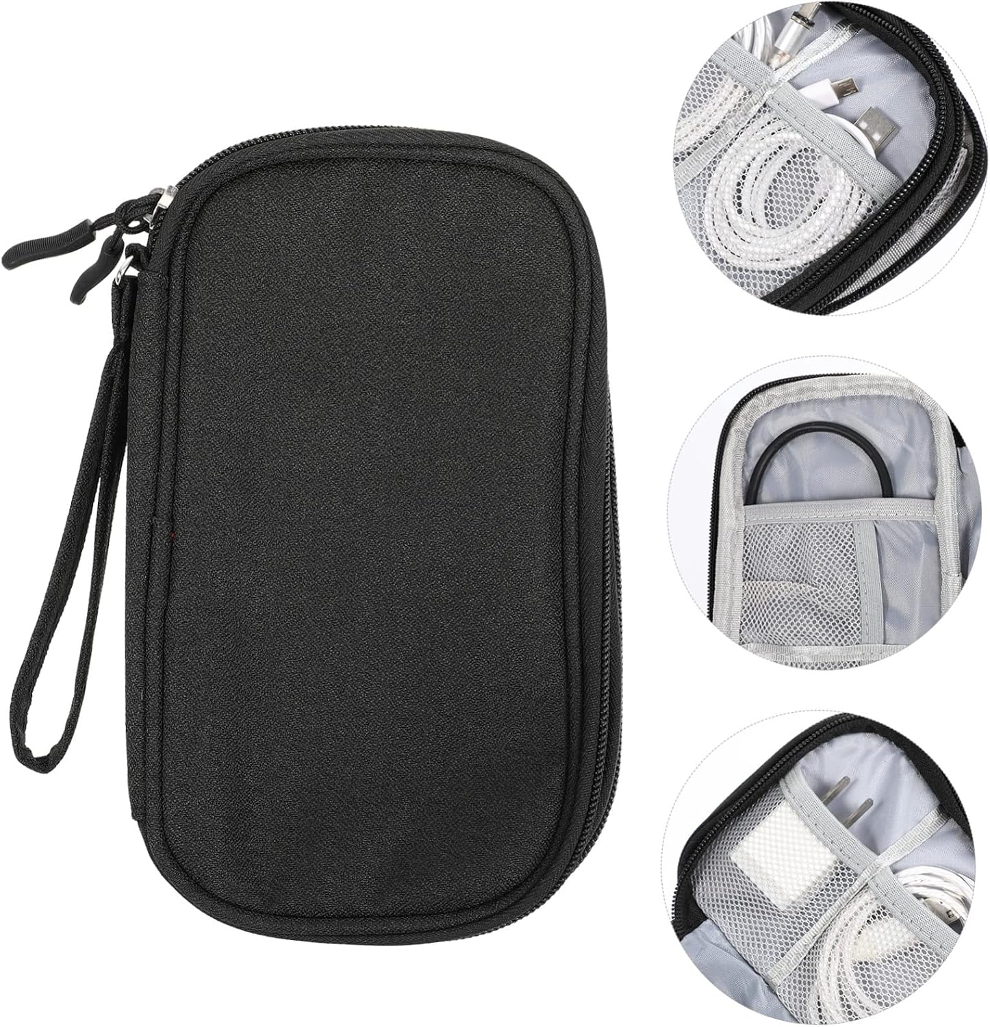 KALLORY 3pcs Electronic Accessories Storage Pouch Multi Travel Organizer Bag for Cords Chargers Usbs Zipper Case for Outdoor Use Capacity Mysterious