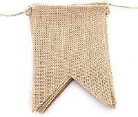 Vista 6 de LWR CRAFTS Banderines de arpillera triangular, 13 piezas, 10 pies