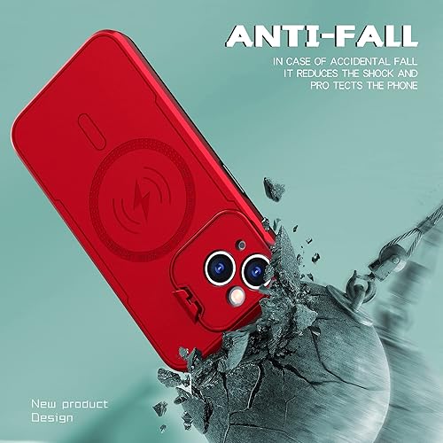 Miniatura 3 de LKPINGAN Funda magnética diseñada para iPhone 11, protector de lente de cámara con soporte compatible con MagSafe, agradable a la piel, de grado