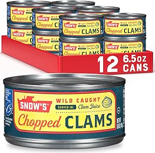 29 Shellfish Recipes and Seafood Dishes for Every Occasion 74 Snow's Wild Caught Chopped Clams Canned, 6.5 oz Can (Pack of 12) - 5g Pr...