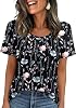 Blusa de Mujer con Pliegues, Manga Corta, Casual de Negocios 1