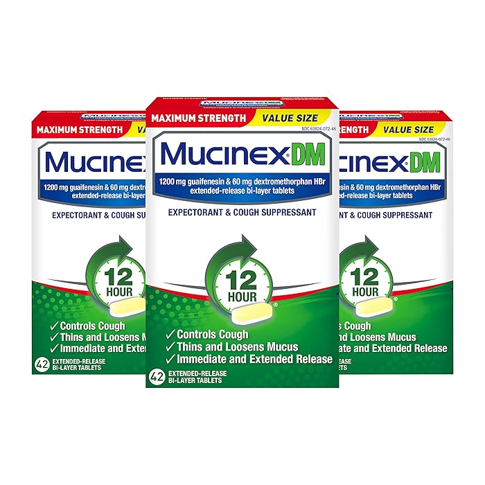 Buy Cough Suppressant and Expectorant, Mucinex DM Maximum Strength 12