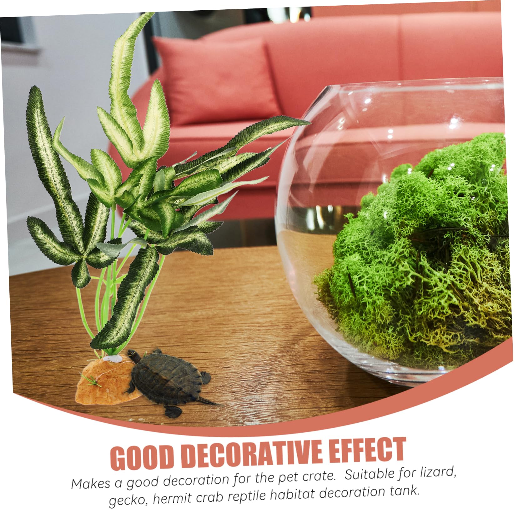 Pianta Artificiale Per Rettili E Acquari - Decorazione Realistica E Sicura Per Terrari - Foto 7