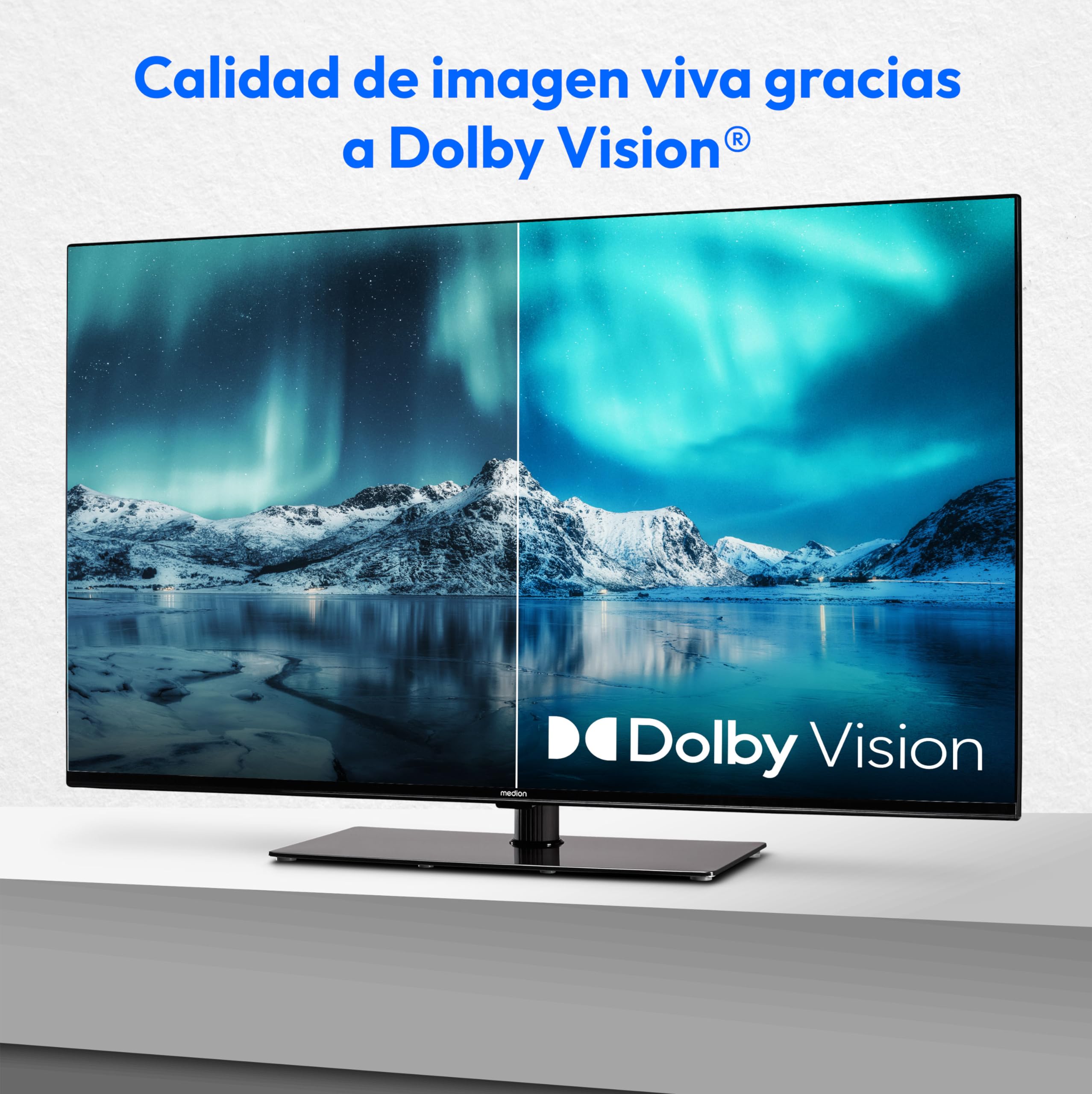 MEDION X14370 (MD 30706) TV 108 cm (43") Smart TV 4K UHD | Dolby Vision HDR, Dolby Atmos, Netflix, Prime Video, MEMC, Micro Dimming, Bluetooth, PVR