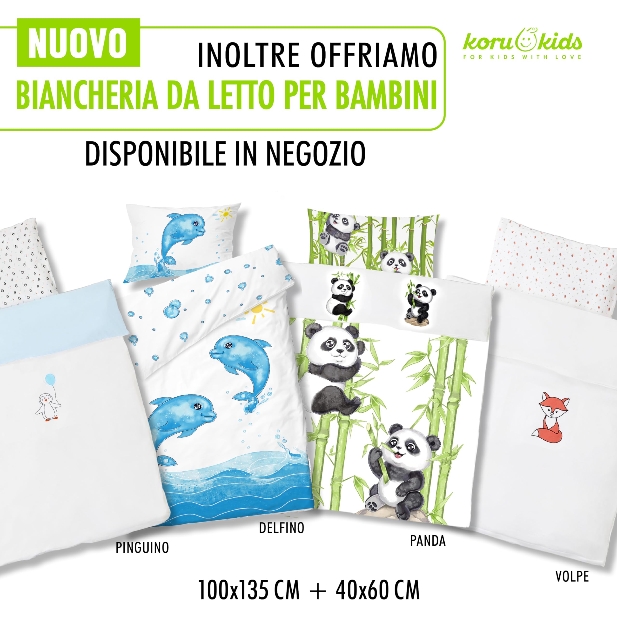Koru Kids® Piumone Lettino Bambino - Piumino Lettino Bimbo 100x135 cm Estivo, Anallergico. 100% Piume Canadesi 200gr. Piumino Lettino Fatto In Germania Certificato Oeko-Tex 100