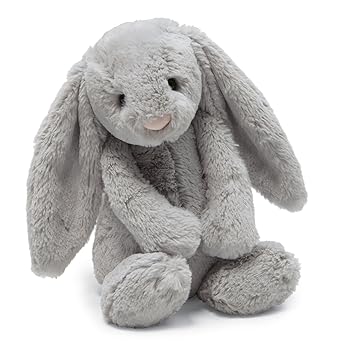 Jellycat Bashful Grey Bunny, Small - 7 inches