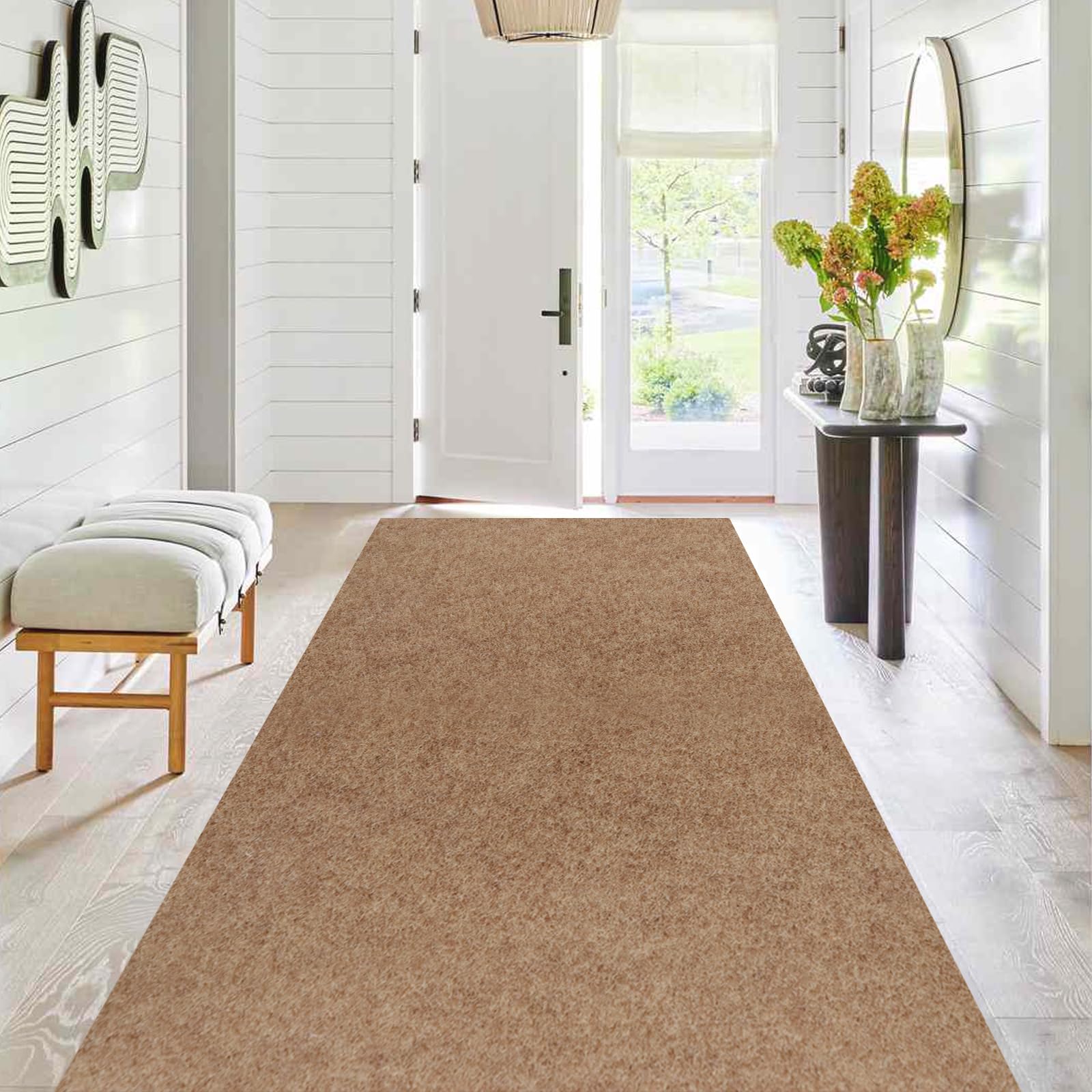 Runner Rug 4 ft x6 ft, Outdoor/Indoor Rug with Rubber Backing Non Slip for Hallway, Kitchen, Patio, Laundry, RV, Entryway, Garage, Bathroom, Area Rug