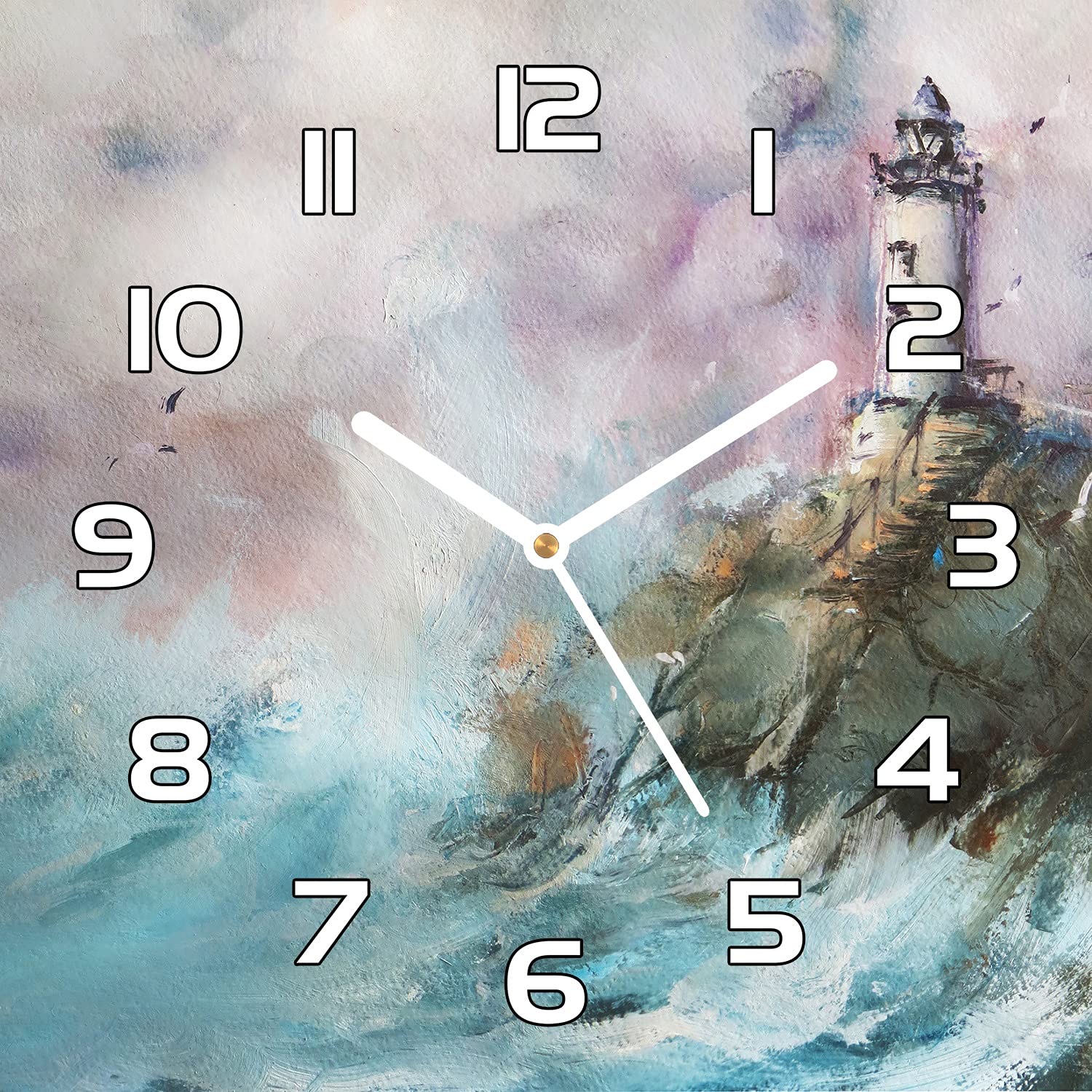 Horloge en verre 30x30 cm Coloray pour une décoration de cuisine moderne